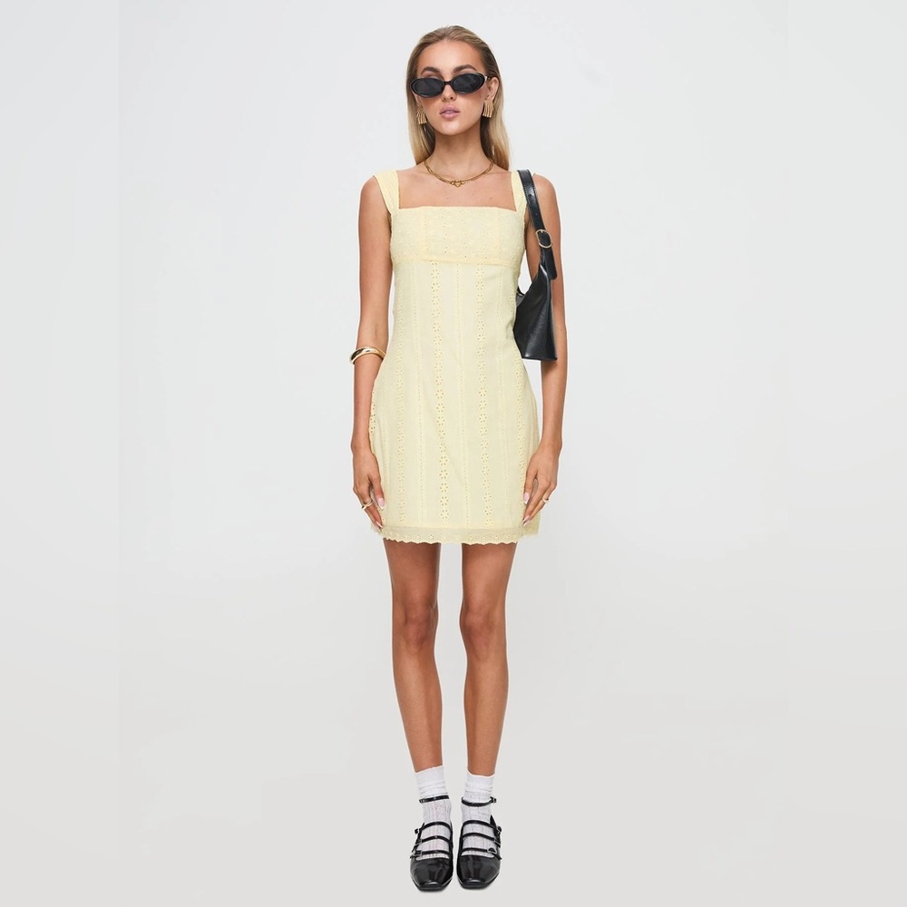 Princess Polly Light Yellow Mini Dress